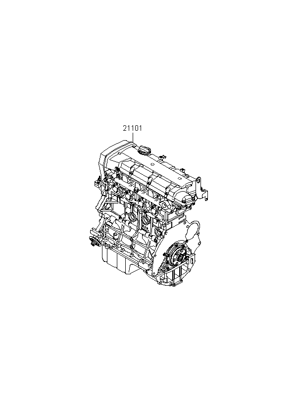 ENGINE ASSY-SUB, <span>2110123B51, Main Group: ENGINE, Diagram: SUB ENGINE ASSY, Location Of Picture: 21101
