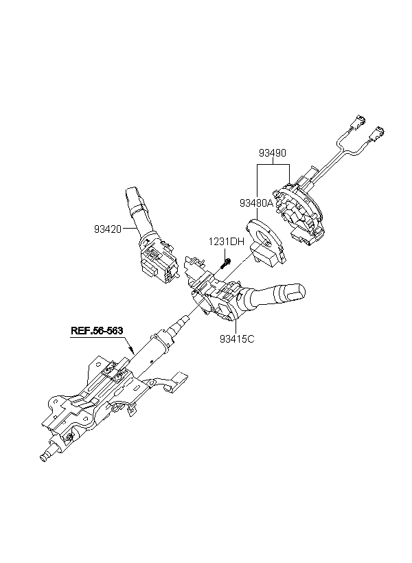 CONTACT ASSY-CLOCK SPRING, <span>934902M350, Main Group: ELECTRIC, Diagram: MULTIFUNCTION SWITCH, Location Of Picture: 93490