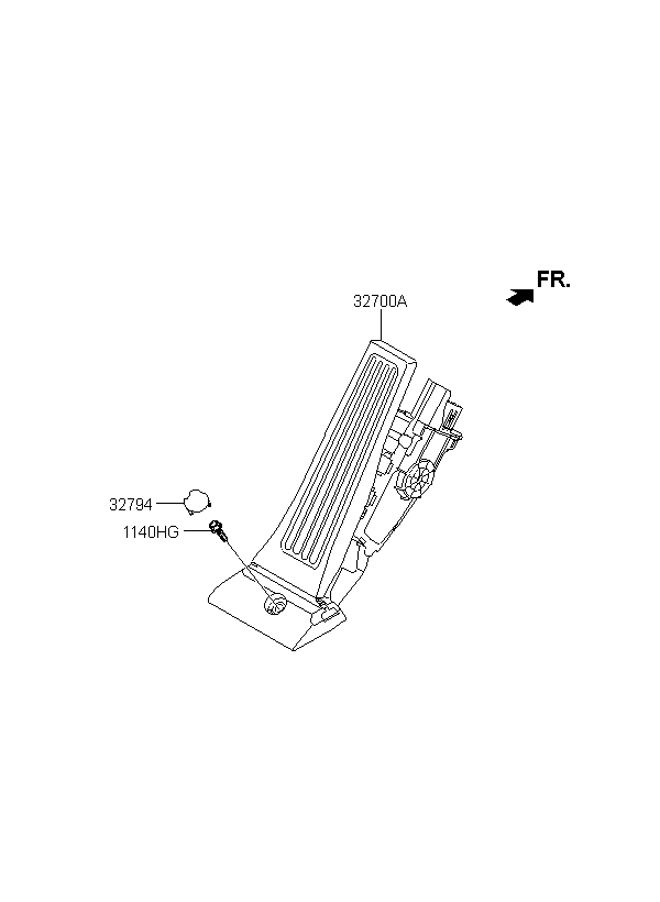 PEDAL ASSY-ACCELERATOR, <span>32700D4200, Main Group: ENGINE, Diagram: ACCELERATOR PEDAL, Location Of Picture: 32700A
