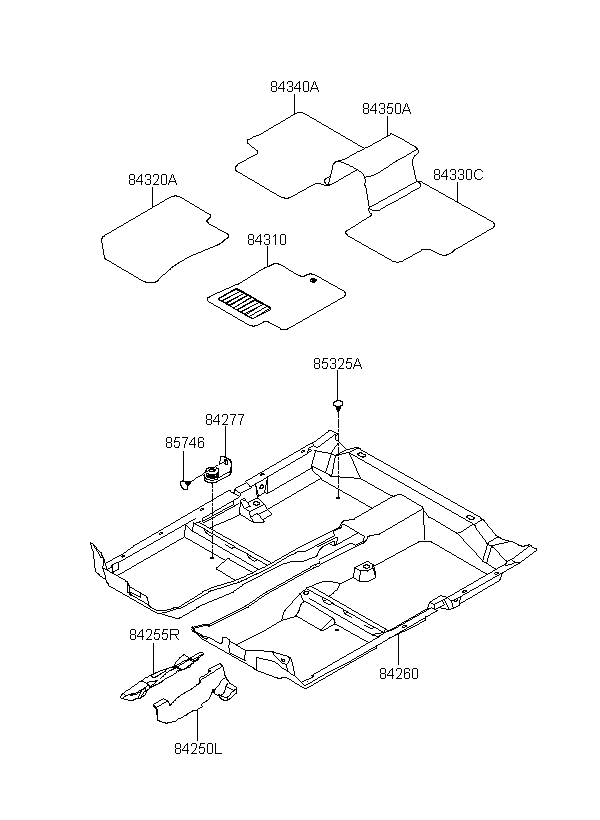 PLUG-TRIM MOUNTING, <span>8532521000XU, Main Group: TRIM, Diagram: FLOOR COVERING, Location Of Picture: 85325A