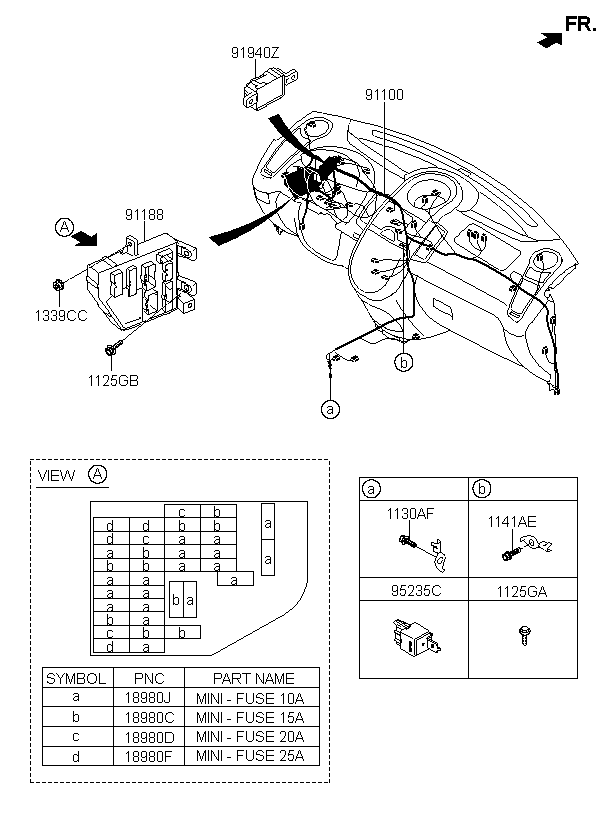 RELAY ASSY-STOP SIGNAL, <span>952401P100, Main Group: ELECTRIC, Diagram: MAIN WIRING, Location Of Picture: 95235C