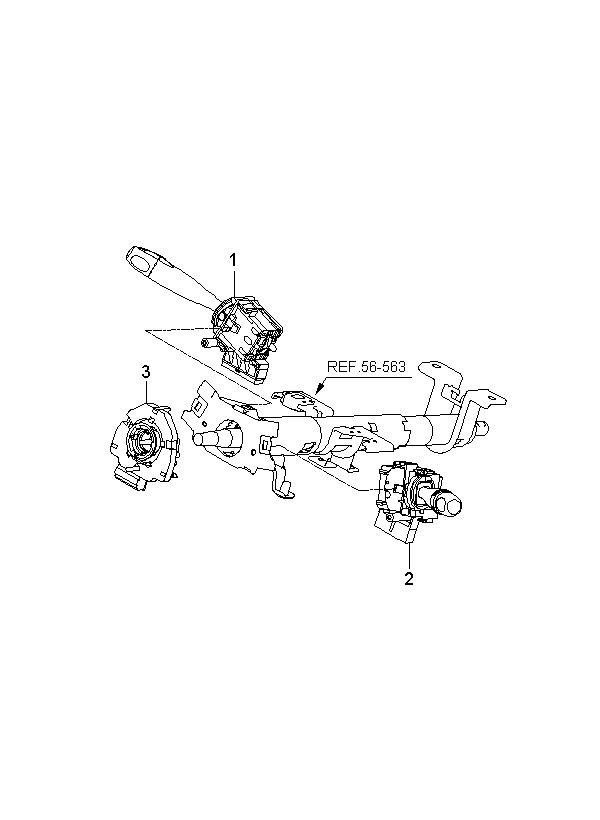 CONTACT ASSY-CLOCK SPRING, <span>934901E300, Main Group: ELECTRIC, Diagram: MULTIFUNCTION SWITCH, Location Of Picture: 03