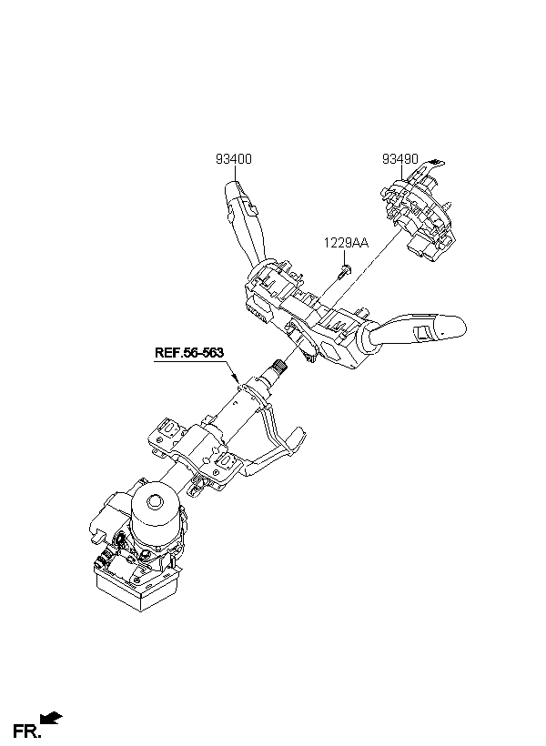 CONTACT ASSY-CLOCK SPRING, <span>93490F2015, Main Group: ELECTRIC, Diagram: MULTIFUNCTION SWITCH, Location Of Picture: 93490
