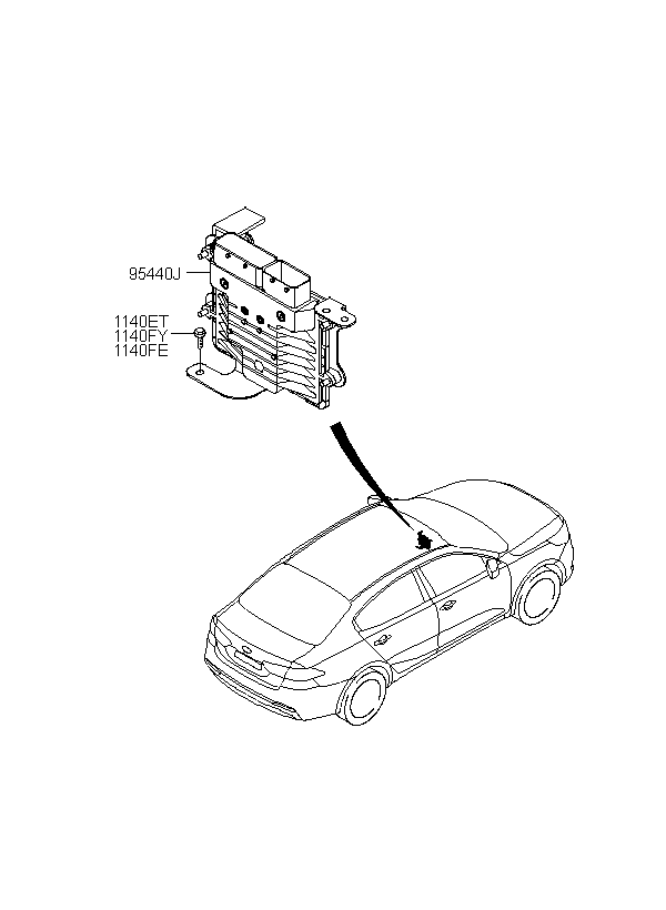 T/M CONTROL UNIT, <span>954402D210, Main Group: ELECTRIC, Diagram: T/M CONTROL UNIT, Location Of Picture: 95440J