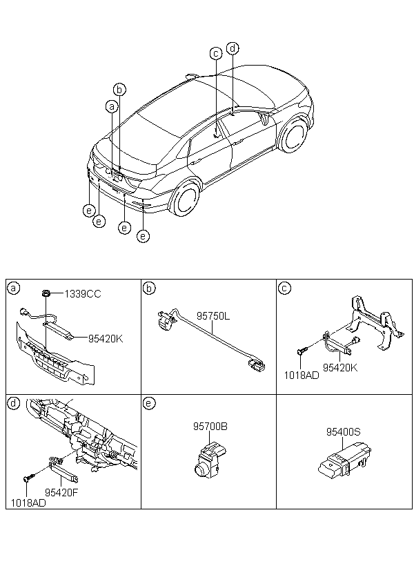 SENSOR ASSY-ULTRASONIC BWS, <span>95720B3000, Main Group: ELECTRIC, Diagram: RELAY & MODULE, Location Of Picture: 95700B
