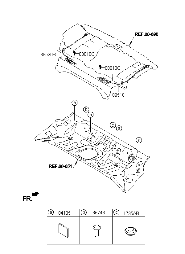 BOLT, <span>8801022000, Main Group: TRIM, Diagram: REAR SEAT, Location Of Picture: 88010C