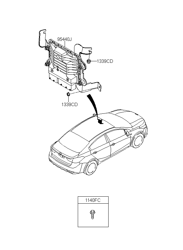 T/M CONTROL UNIT, <span>954402CDA0, Main Group: ELECTRIC, Diagram: T/M CONTROL UNIT, Location Of Picture: 95440J