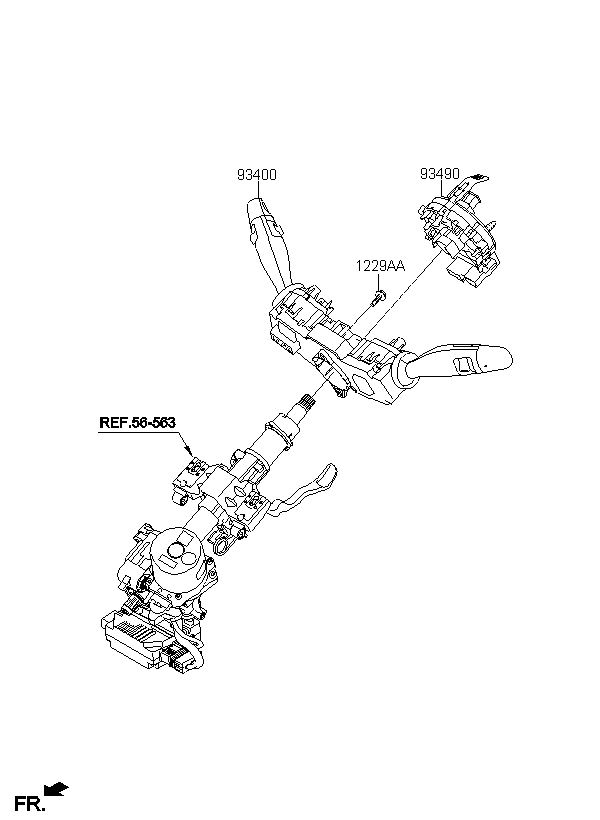 CONTACT ASSY-CLOCK SPRING, <span>93490F0210, Main Group: ELECTRIC, Diagram: MULTIFUNCTION SWITCH, Location Of Picture: 93490
