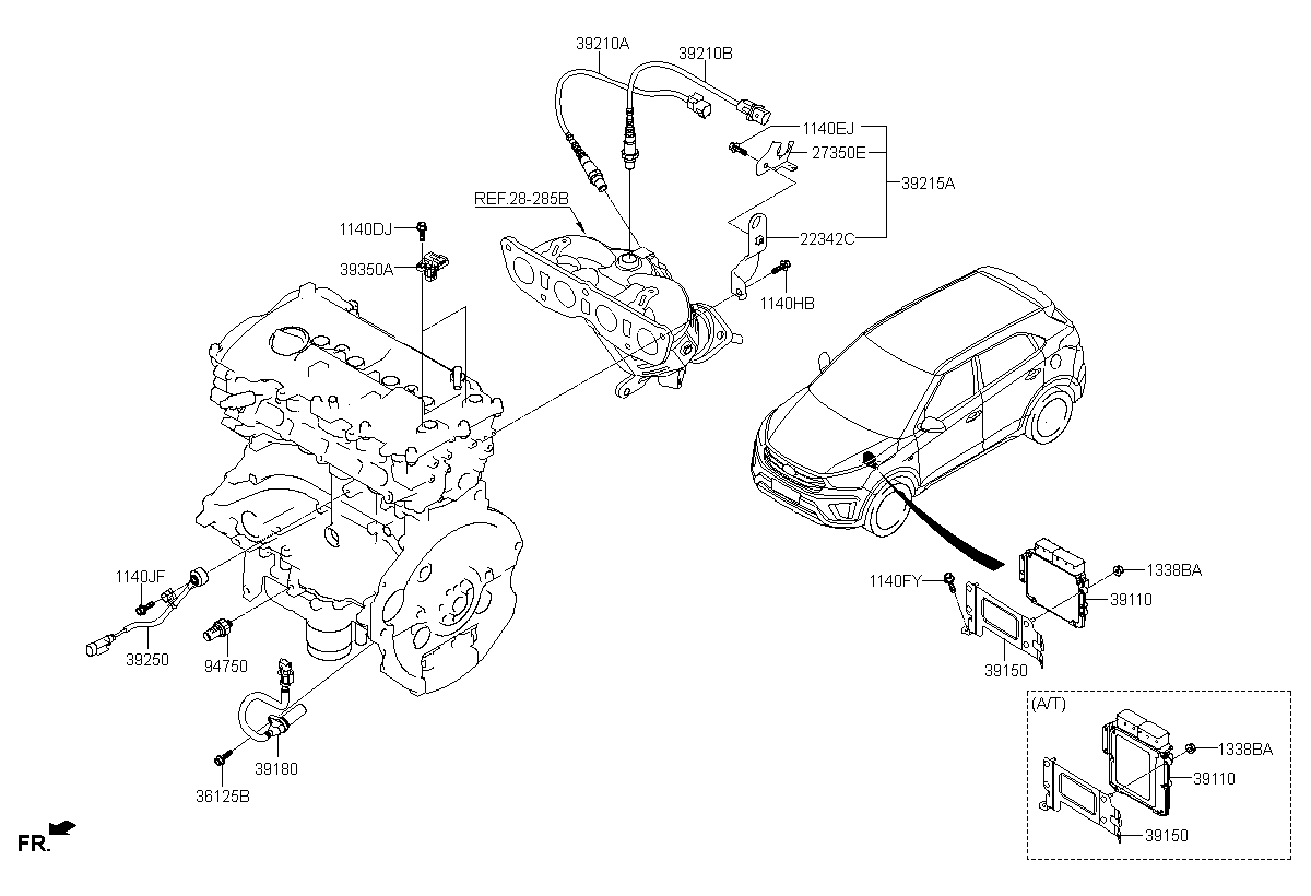 ELECTRONIC CONTROL UNIT, <span>391112EGE0, Main Group: ENGINE, Diagram: ELECTRONIC CONTROL, Location Of Picture: 39110