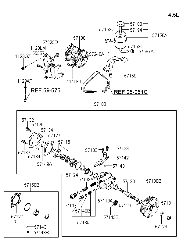 COVER ASSY-POWER STRG OIL PUMP, <span>571263B200, Main Group: CHASSIS, Diagram: POWER STEERING OIL PUMP, Location Of Picture: 57126
