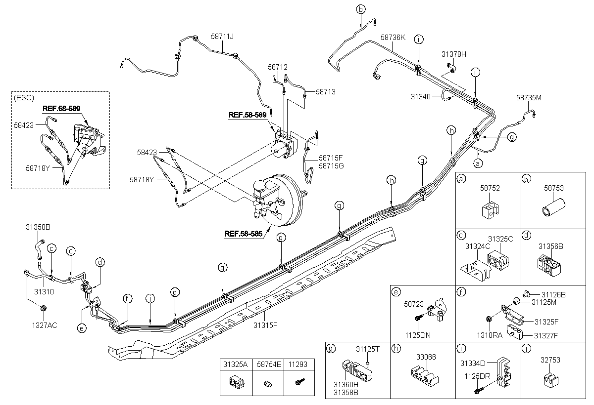 TUBE-M/CYL TO H/UNIT,SEC, <span>587183R800, Main Group: CHASSIS, Diagram: BRAKE FLUID LINE, Location Of Picture: 58423