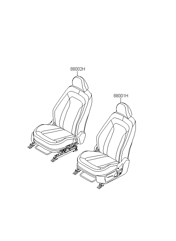SEAT ASSY-PASSENGER, <span>880024M040CBA, Main Group: TRIM, Diagram: SEAT ASSY, Location Of Picture: 88002H