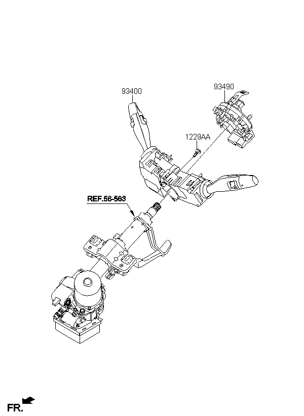 CONTACT ASSY-CLOCK SPRING, <span>93490F9110, Main Group: ELECTRIC, Diagram: MULTIFUNCTION SWITCH, Location Of Picture: 93490
