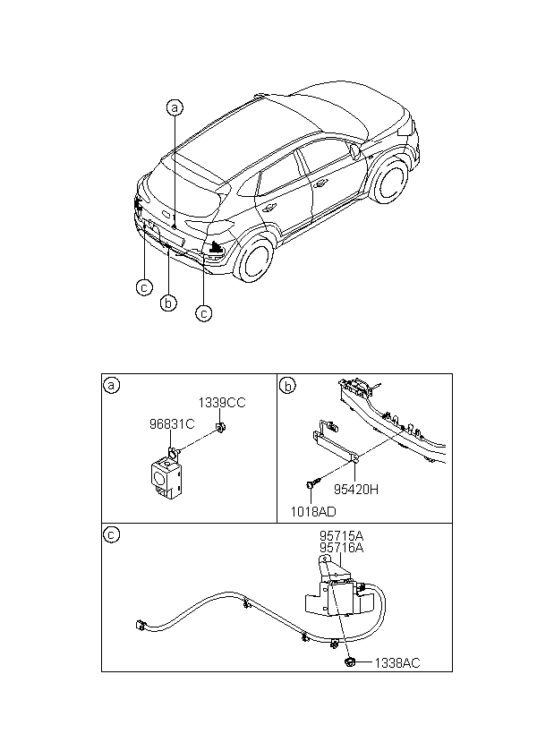 UNIT ASSY-BSD,LH, <span>95811D3000, Main Group: ELECTRIC, Diagram: RELAY & MODULE, Location Of Picture: 95715A