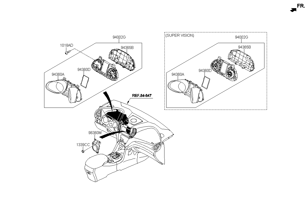 SPEAKER ASSY-CLUSTER, <span>963902W000, Main Group: ELECTRIC, Diagram: INSTRUMENT CLUSTER, Location Of Picture: 96360M