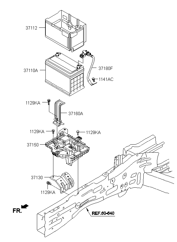 SENSOR ASSY-BATTERY, <span>37180A1010, Main Group: ENGINE, Diagram: BATTERY & CABLE, Location Of Picture: 37180F