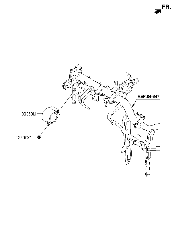 SPEAKER ASSY-CLUSTER, <span>96390C1000, Main Group: ELECTRIC, Diagram: INSTRUMENT CLUSTER, Location Of Picture: 96360M