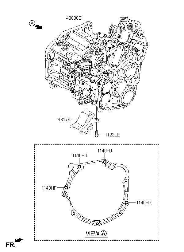 BRACKET-ROLL SUPPORT,RR, <span>431762D031, Main Group: TRANSMISSION, Diagram: TRANSAXLE ASSY-MANUAL, Location Of Picture: 43176