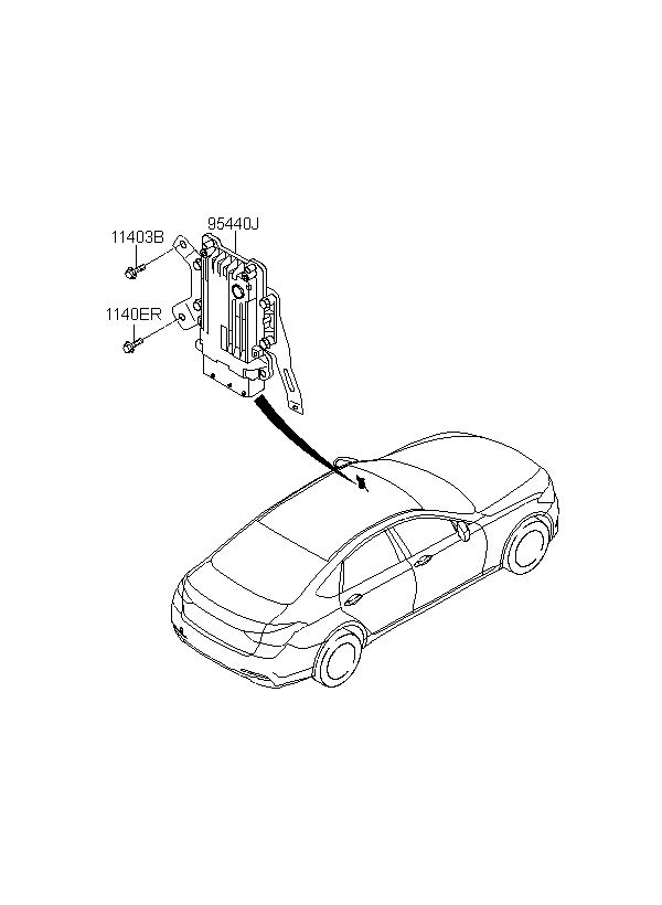 T/M CONTROL UNIT, <span>954404FCL1, Main Group: ELECTRIC, Diagram: T/M CONTROL UNIT, Location Of Picture: 95440J