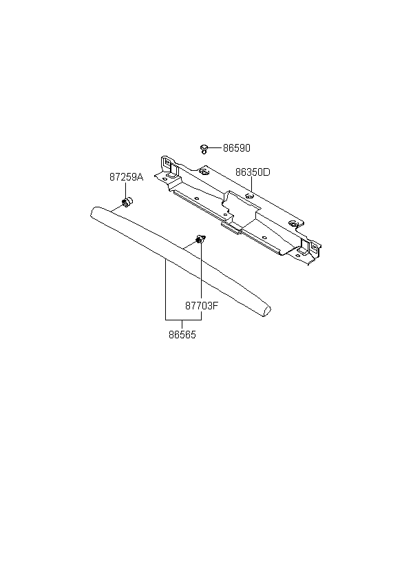 CAP NUT-RADIATOR,UPR, <span>872592D500, Main Group: TRIM, Diagram: EMBLEM, Location Of Picture: 87259A