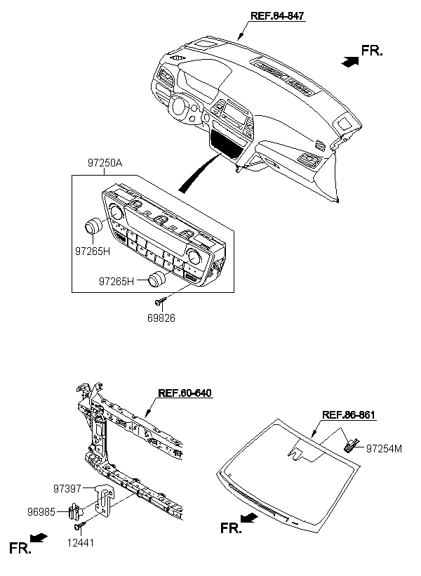 BRACKET-AMBIENT SENSOR MTG, <span>97281E6000, Main Group: ELECTRIC, Diagram: HEATER SYSTEM-HEATER CONTROL, Location Of Picture: 97397
