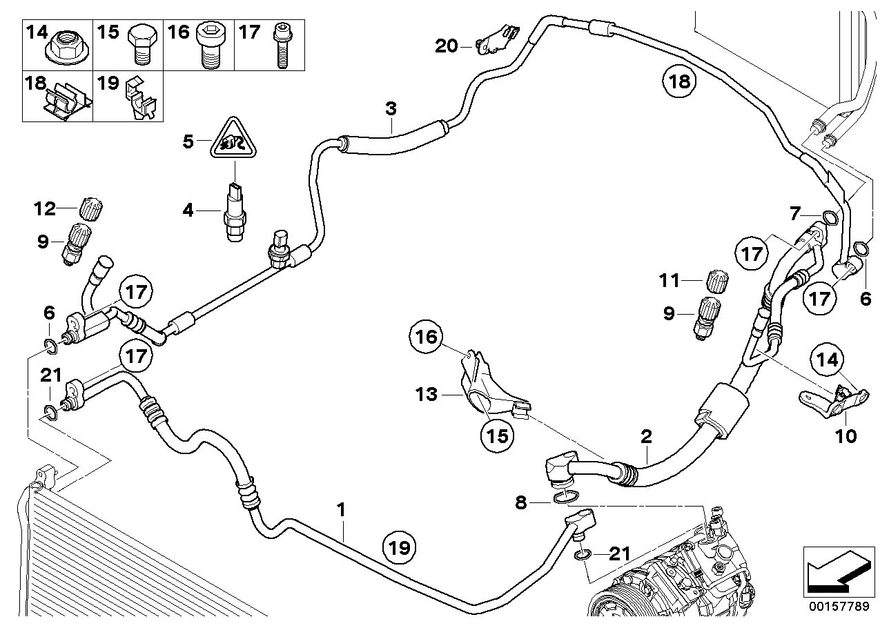 吸管 蒸發(fā)器-壓縮機, <span>64509138010, Main Group: 冷暖空調, Diagram: 制冷劑導管, Location Of Picture: 02