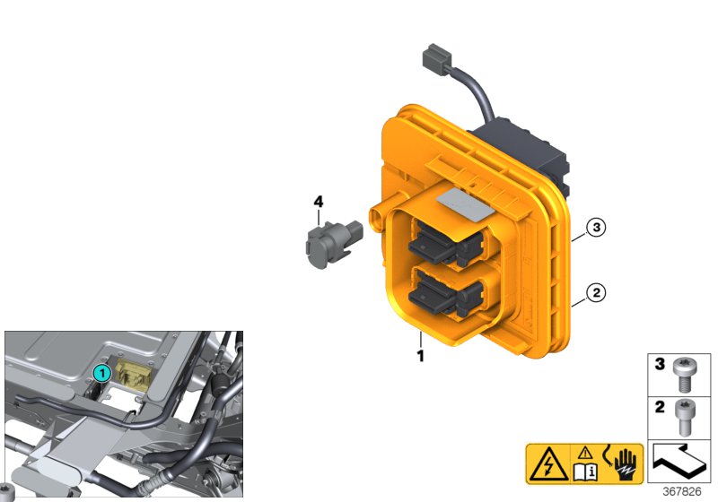 通信電線(xiàn)束, <span>61278629056, Main Group: 一般車(chē)輛電氣系統, Diagram: 高壓儲能器 插頭, Location Of Picture: 01