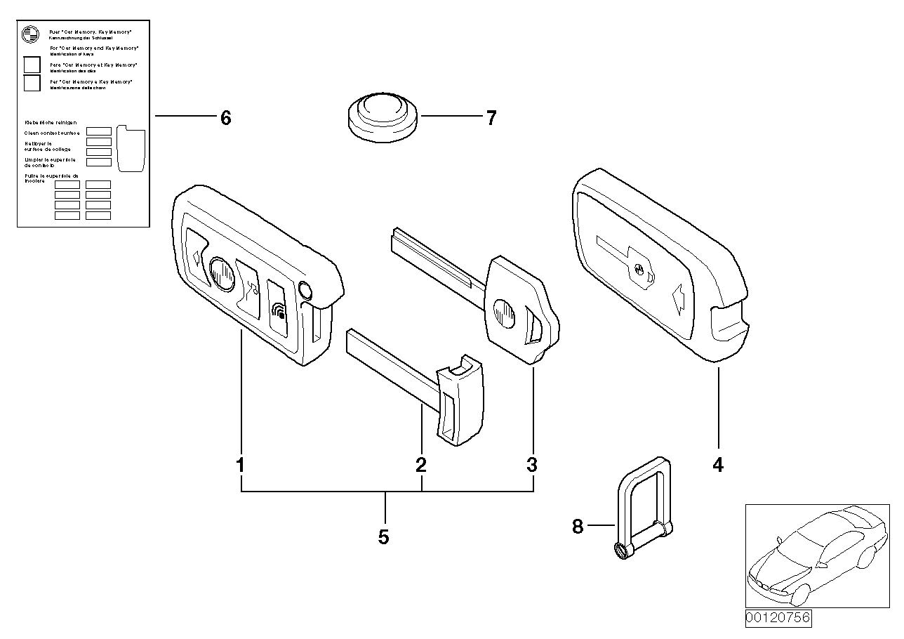 無(wú)線(xiàn)電遙控, <span>66126959043, Main Group: 毛坯車(chē)身, Diagram: 無(wú)線(xiàn)電遙控, Location Of Picture: 01
