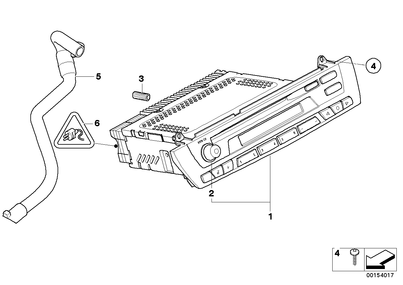 收音機 BMW 基礎 CD 光盤(pán), <span>65126932543, Main Group: 音頻、導航、信息系統, Diagram: 收音機 BMW 基礎 CD 光盤(pán), Location Of Picture: 01