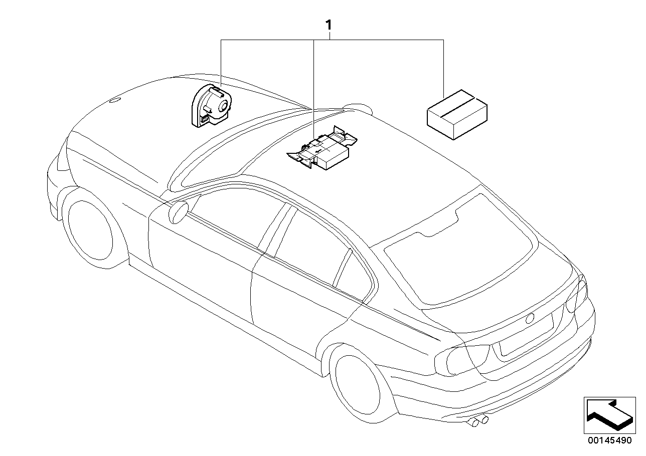 加裝套件 防盜報警裝置, <span>65120399635, Main Group: 加裝 / 改裝 / 附件, Diagram: 加裝套件 報警裝置, Location Of Picture: 01
