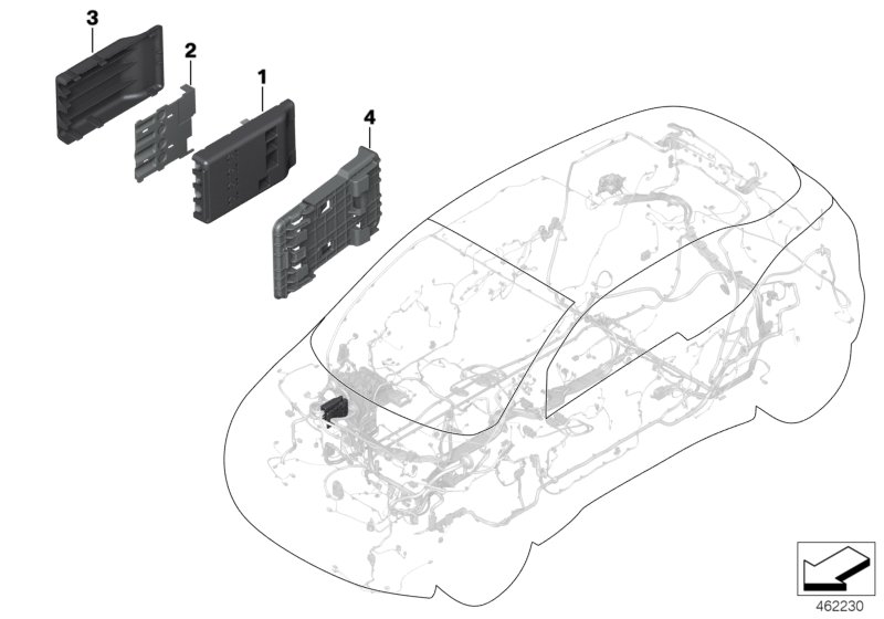 B+ 分電器 中間部件, <span>61149321051, Main Group: 一般車(chē)輛電氣系統, Diagram: B+ 分電器, Location Of Picture: 02