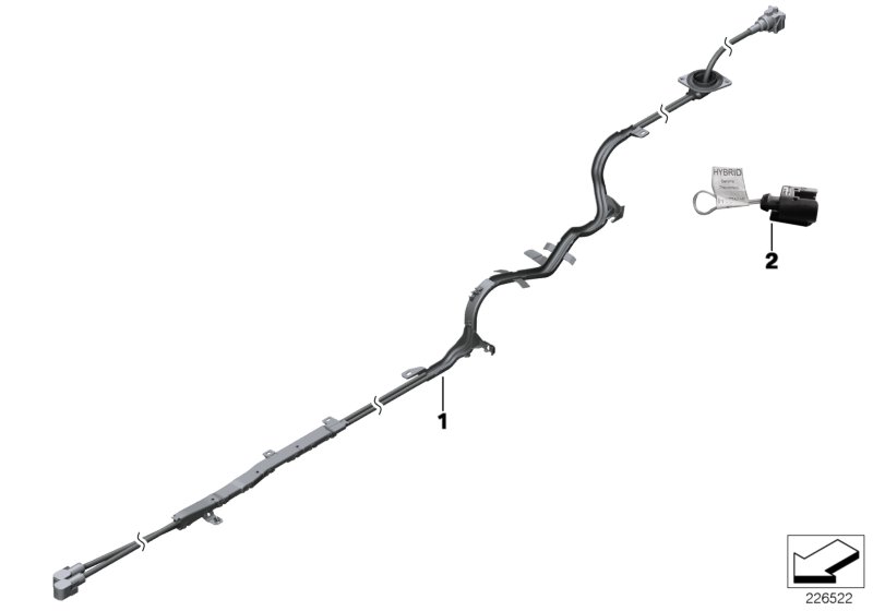 High-voltage interlock loop, <span>61119241206, Main Group: 一般車(chē)輛電氣系統, Diagram: 各種導線(xiàn)組 混合型, Location Of Picture: 02