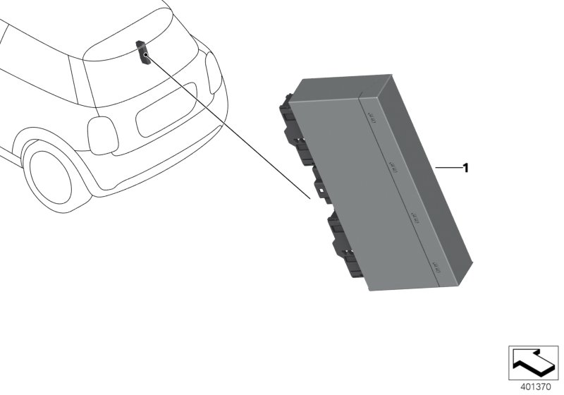 敞篷車(chē)軟頂模塊, <span>61357452181, Main Group: 一般車(chē)輛電氣系統, Diagram: 控制單元 敞篷車(chē)折疊式軟頂模塊, Location Of Picture: 01