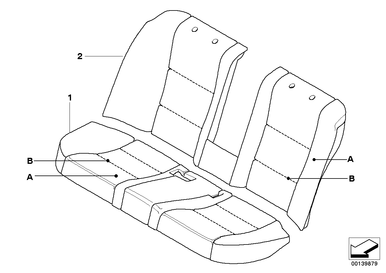 座套 座椅 皮革 后部, <span>52208027698, Main Group: 個(gè)性化裝備, Diagram: 個(gè)性化座套 后部舒適型座椅, Location Of Picture: 01