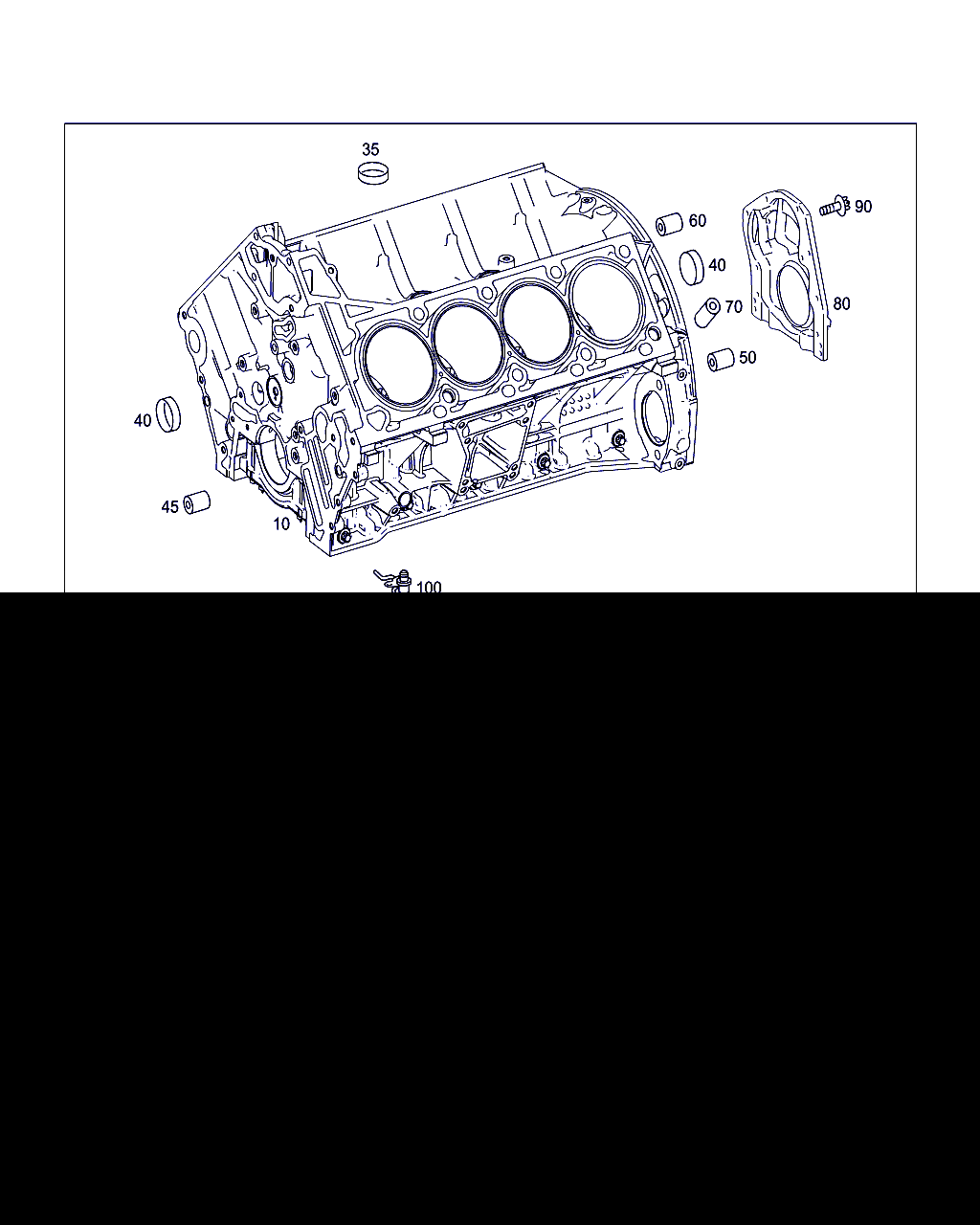 CRANKCASE, <span>A 157 010 35 00, Main Group: Engine Housing, Diagram: CYLINDER CRANKCASE, Location Of Picture: 10