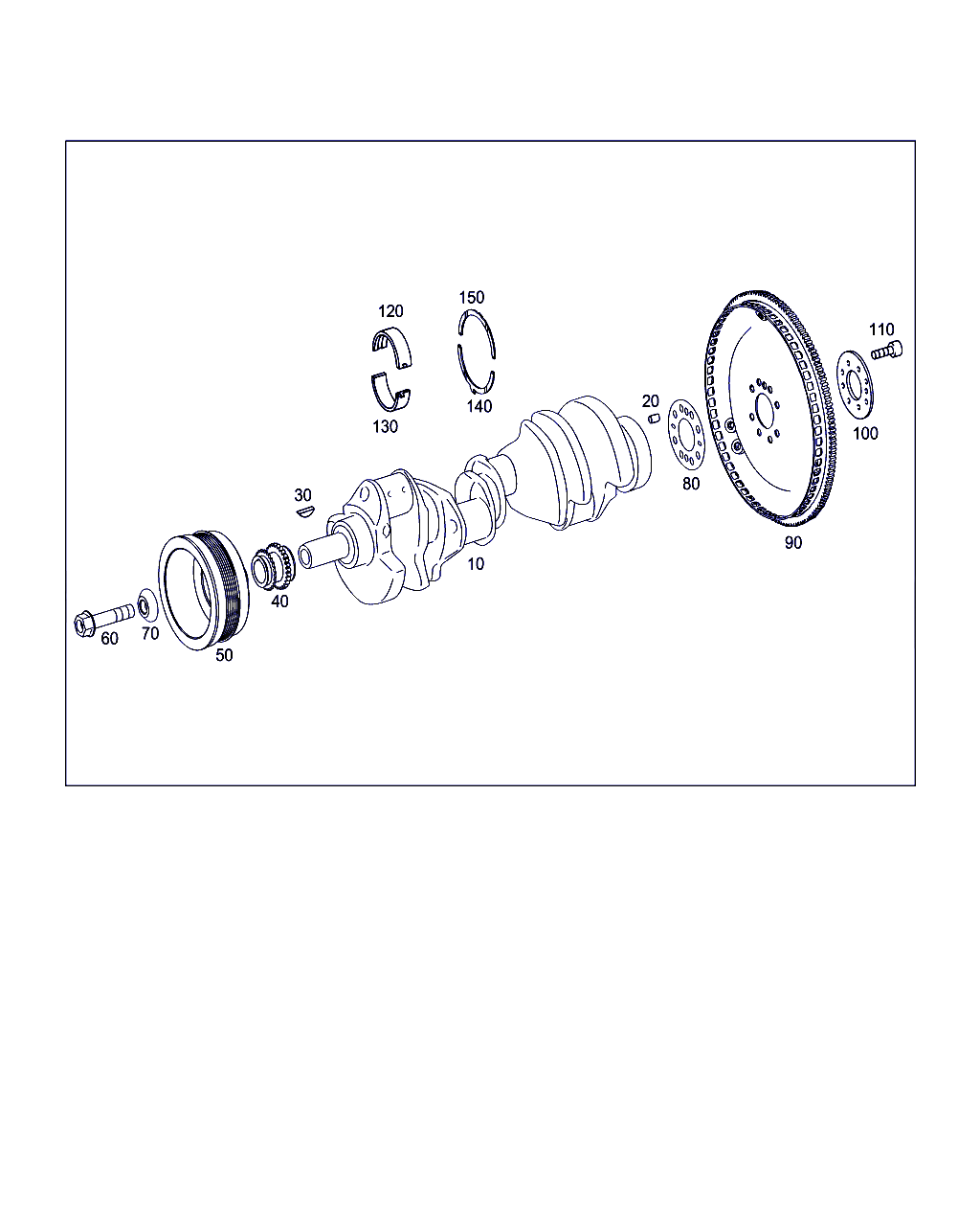 CRANKSHAFT, <span>A 278 030 05 01, Main Group: Parts Of Unit Power Plant, Diagram: CRANKSHAFT AND FLYWHEEL, Location Of Picture: 10