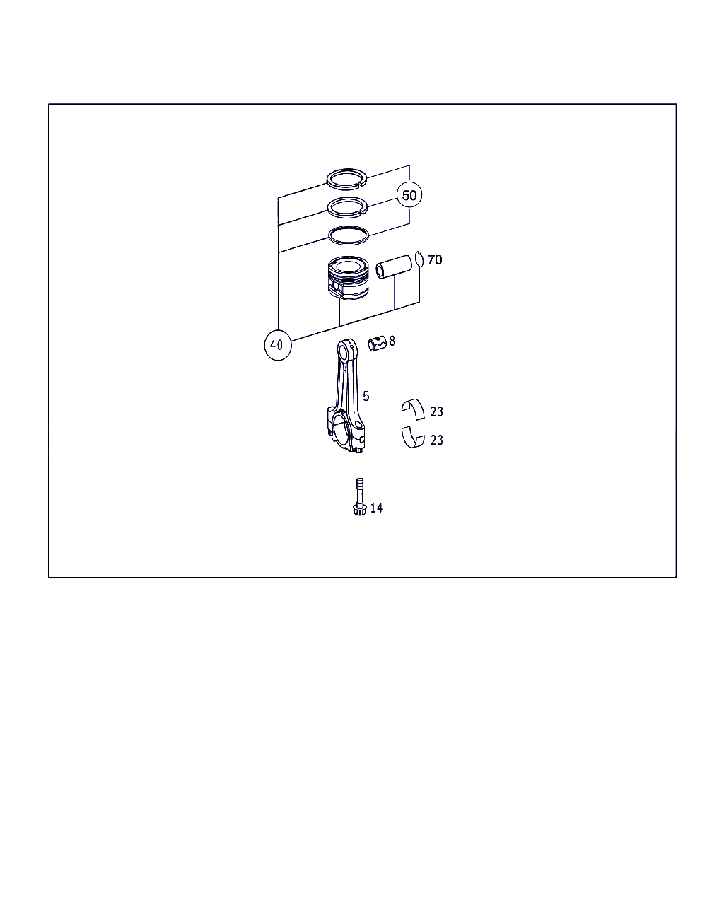 CONNECTING ROD, <span>A 271 030 14 20, Main Group: Parts Of Unit Power Plant, Diagram: CONROD AND PISTON, Location Of Picture: 5