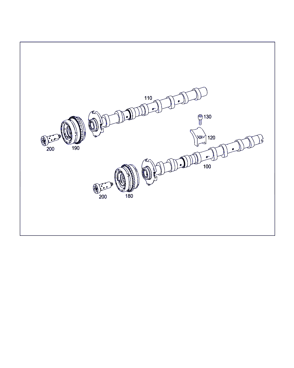 CAMSHAFT, <span>A 276 050 41 01, Main Group: Engine Management, Diagram: CAMSHAFT AND CAMSHAFT ADJUSTER, Location Of Picture: 100