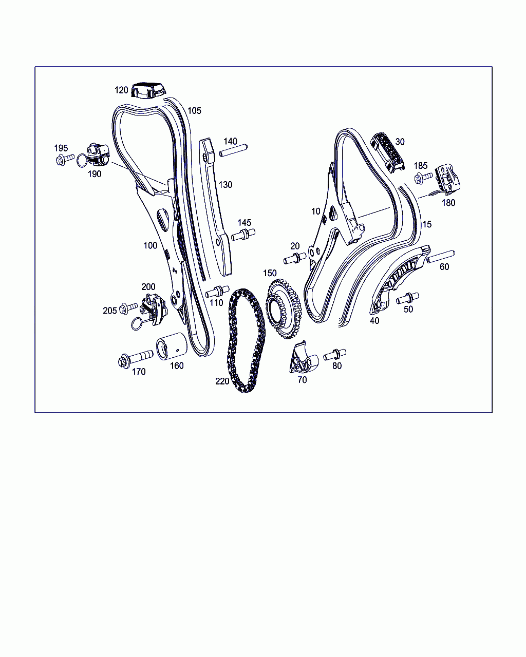 CHAIN SLIDING RAIL, <span>A 276 052 20 16, Main Group: Engine Management, Diagram: CHAIN DRIVE, Location Of Picture: 130