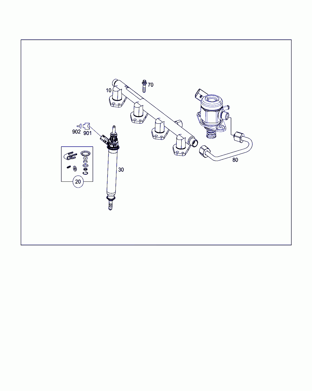 FUEL DISTRIBUTOR, <span>A 270 070 10 95, Main Group: Fuel Injection, Diagram: FUEL DISTRIBUTOR,FUEL LINES AND INJECTORS, Location Of Picture: 10