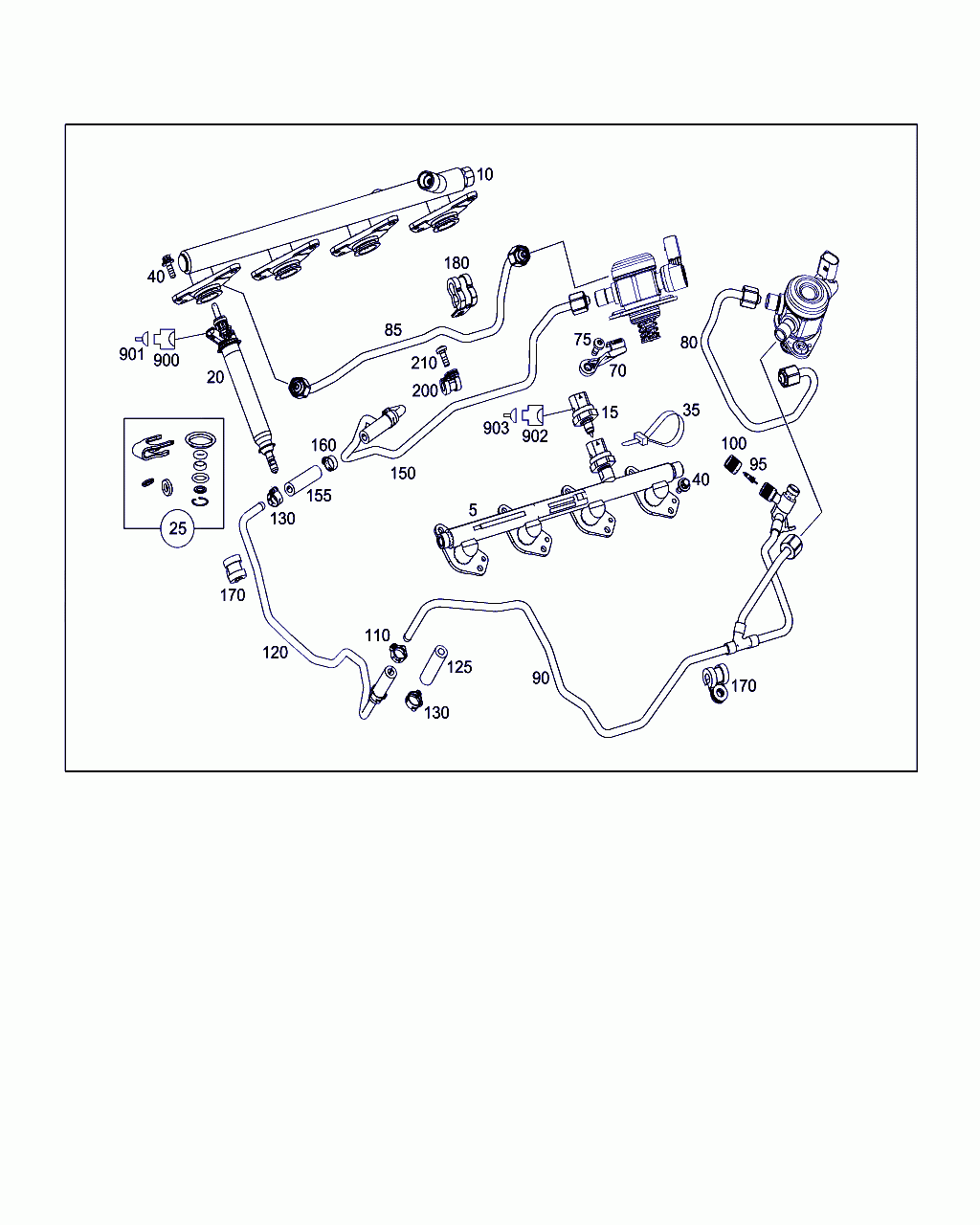 BRACKET, <span>A 177 070 05 40, Main Group: Fuel Injection, Diagram: FUEL DISTRIBUTOR,FUEL LINES AND INJECTORS, Location Of Picture: 70