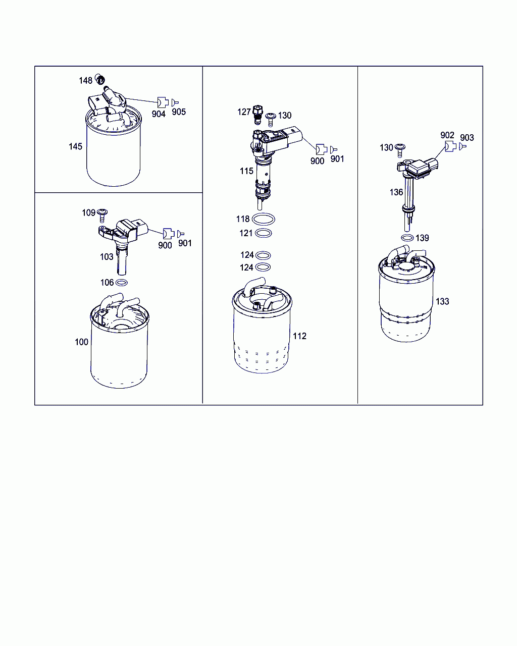 FILLISTER HEAD SCREW, <span>A 011 990 84 04, Main Group: Fuel Injection, Diagram: FUEL FILTER, LINES, Location Of Picture: 130