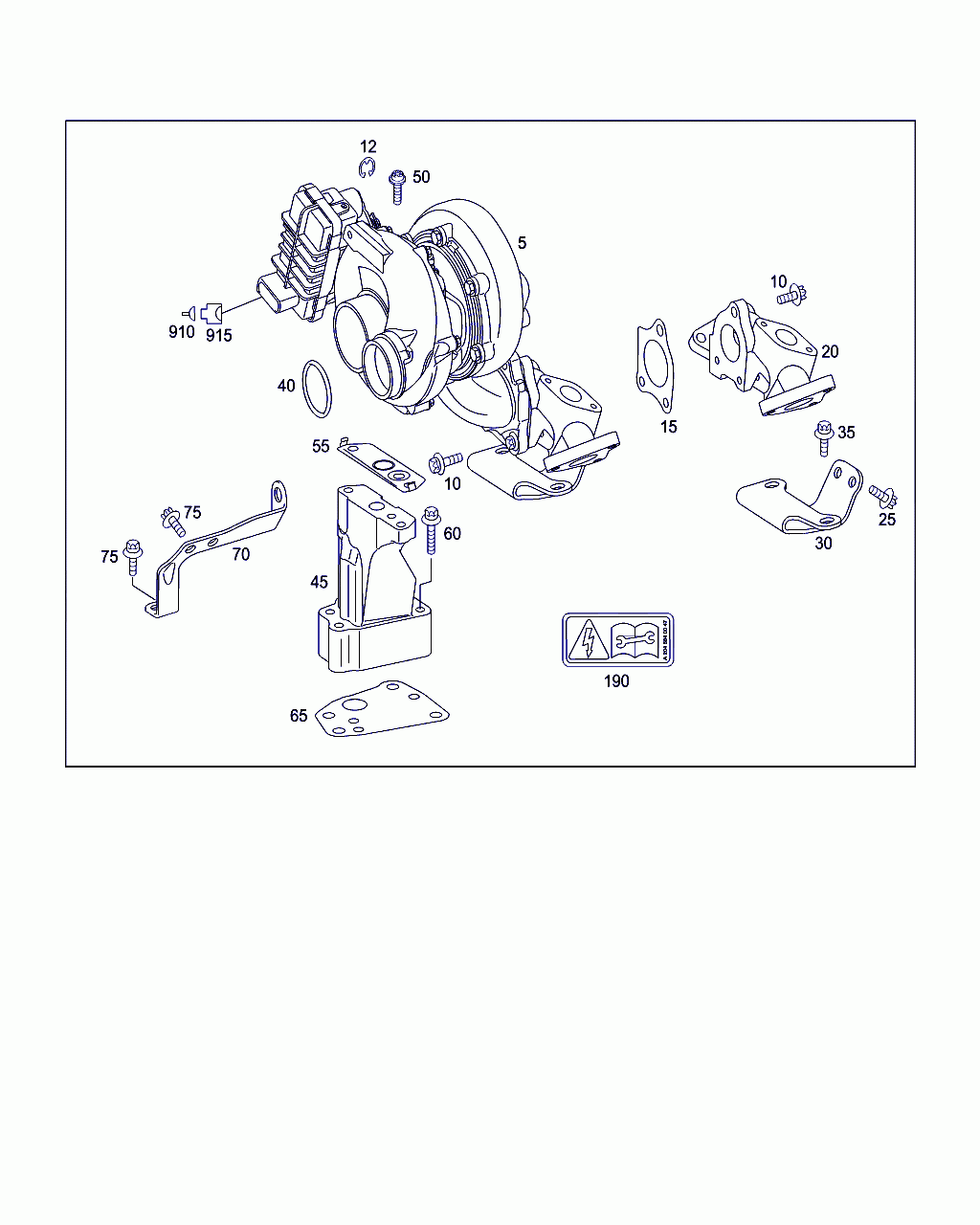 EXHAUST GAS COLLECTOR PIP, <span>A 642 141 07 06, Main Group: Air Cleaner And Engine Charging, Diagram: TURBOCHARGER, Location Of Picture: 20