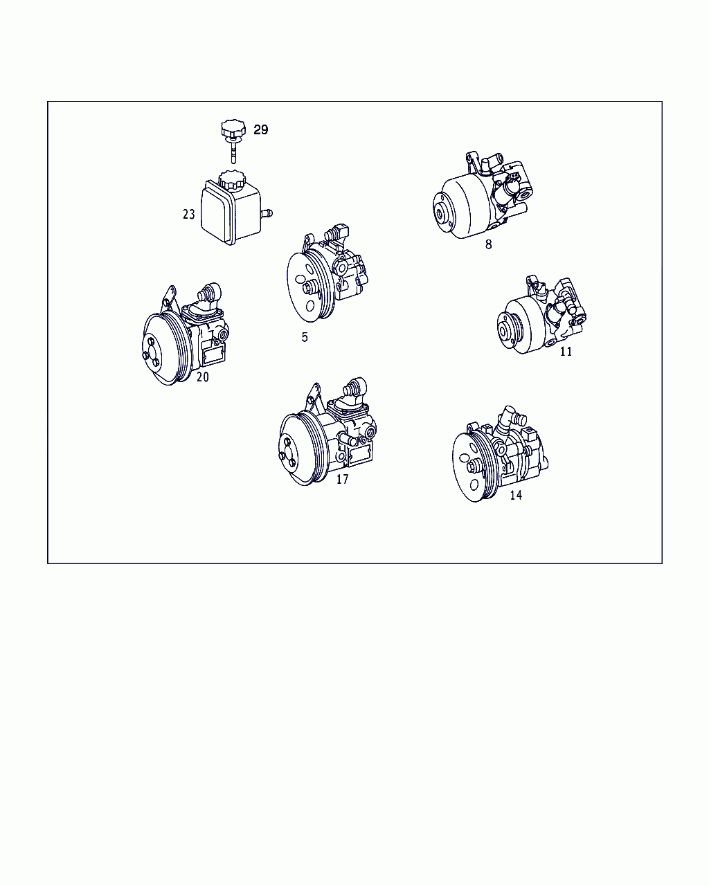 HYDRAULIC PUMP, <span>A 005 466 75 01, Main Group: Power Steerg.pump,refrig.compressor, Diagram: TANDEM PUMP AND POWER STEERING PUMP, Location Of Picture: 5