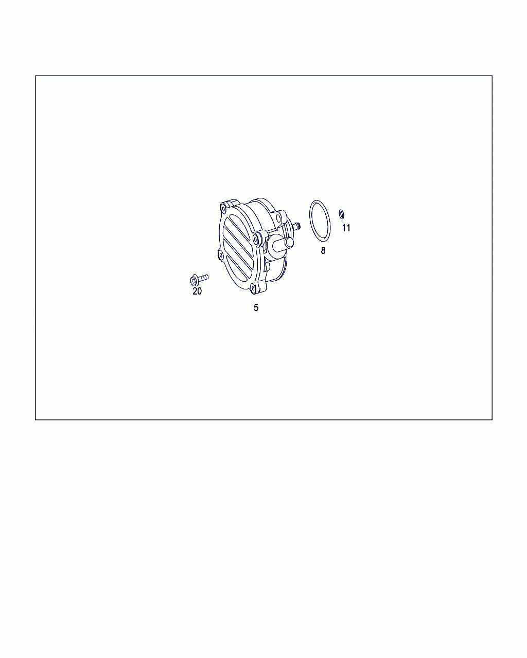 SEAL RING, <span>A 611 997 07 45, Main Group: Power Steerg.pump,refrig.compressor, Diagram: VACUUM PUMP, Location Of Picture: 8