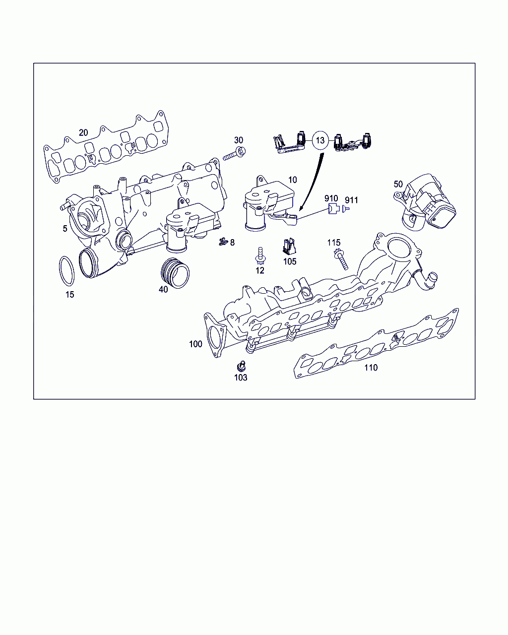 SERVOMOTOR, <span>A 642 150 02 94, Main Group: Intake And Exhaust Manifolds, Diagram: INTAKE MANIFOLD, Location Of Picture: 10