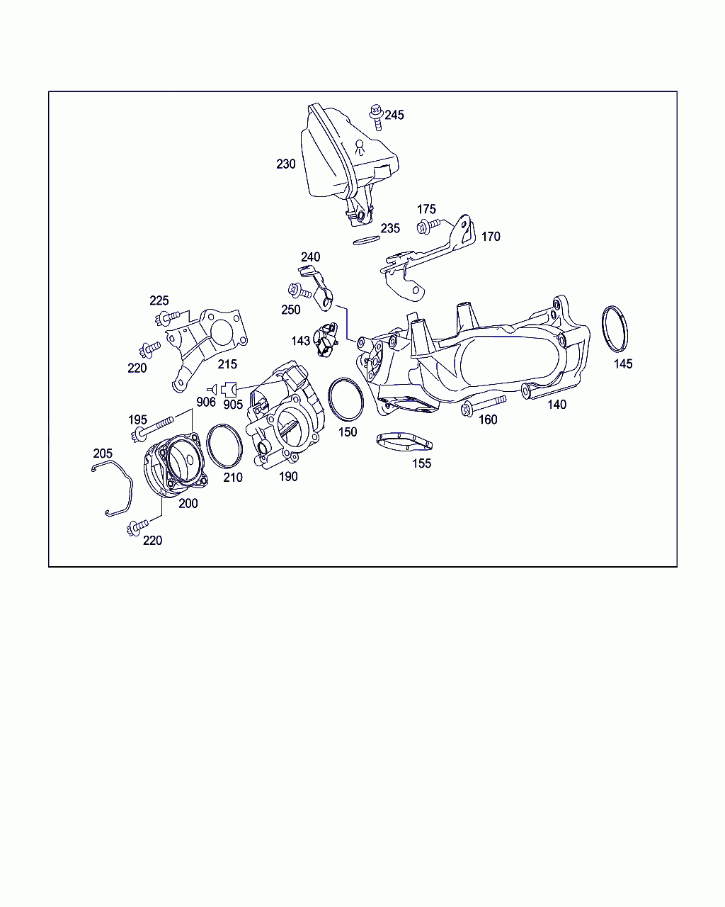 INTAKE AIR THROTTLE, <span>A 642 090 00 70, Main Group: Intake And Exhaust Manifolds, Diagram: INTAKE MANIFOLD, Location Of Picture: 190