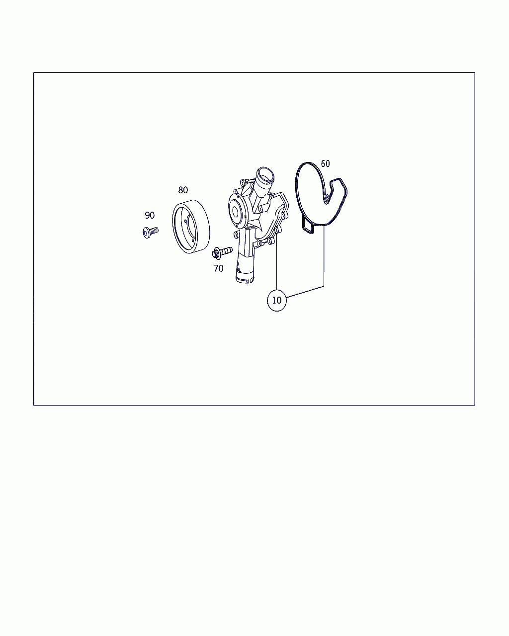 WATER PUMP, <span>A 137 200 06 01, Main Group: Engine Cooling, Diagram: WATER PUMP, Location Of Picture: 10
