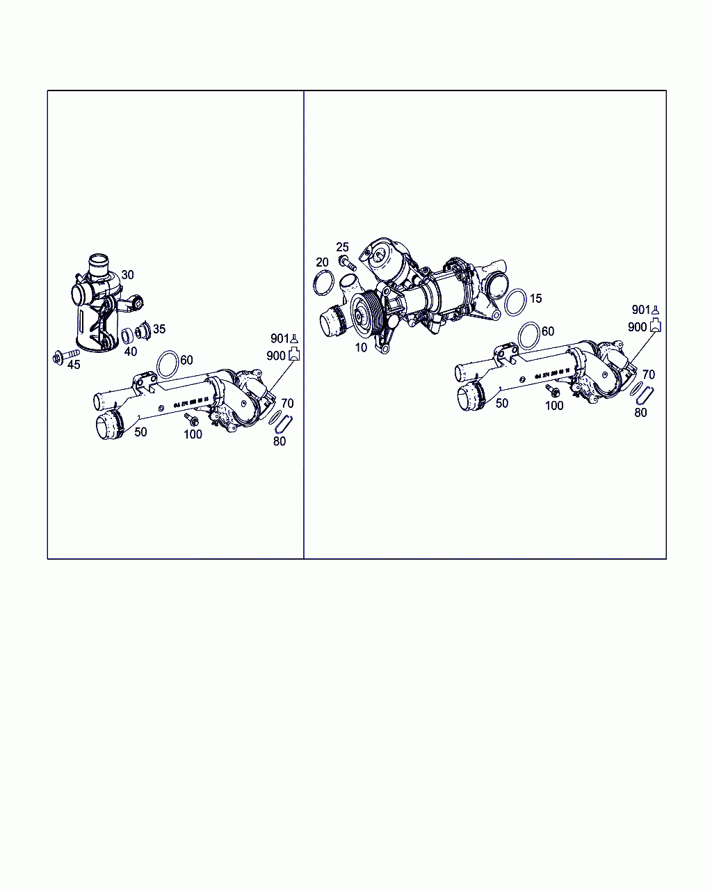 COOLANT THERMOSTAT, <span>A 274 200 07 15, Main Group: Engine Cooling, Diagram: WATER PUMP, Location Of Picture: 50
