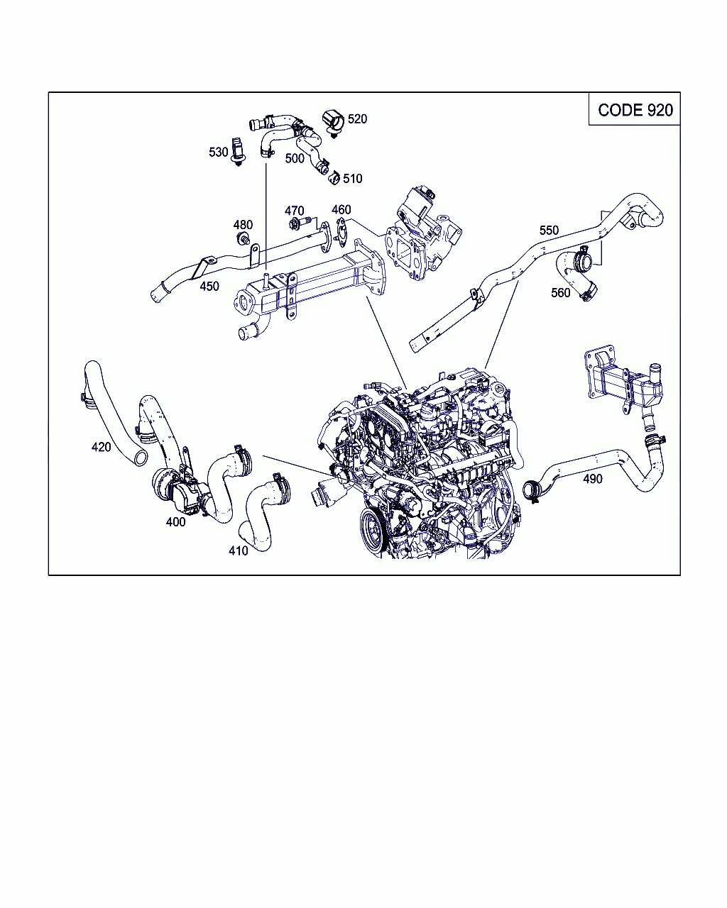 COOLANT HOSE, <span>A 274 203 05 82, Main Group: Engine Cooling, Diagram: COOLING-WATER CIRCULATION, Location Of Picture: 560